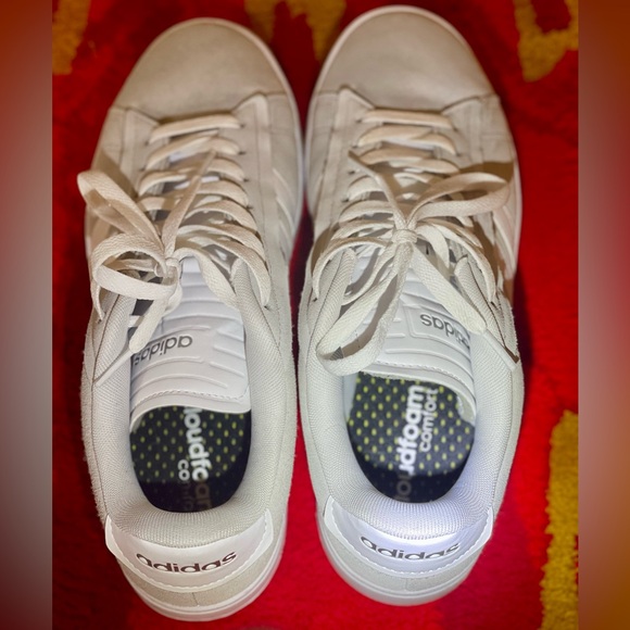 Adidas Grand Court Alpha Sneaker | Grey Suede/White-Iconic 3 Stripe detail VNDS - Picture 4 of 7